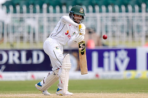 Pakistan vs Bangladesh 2nd Test Day 5: Bangladesh's Mominul Haque plays a shot against Pakistan